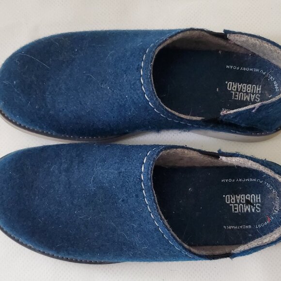 SAMUEL HUBBARD Mens Spring Back Monopett Felt Clog Size 10.5 M Royal Blue $170 - Picture 4 of 7